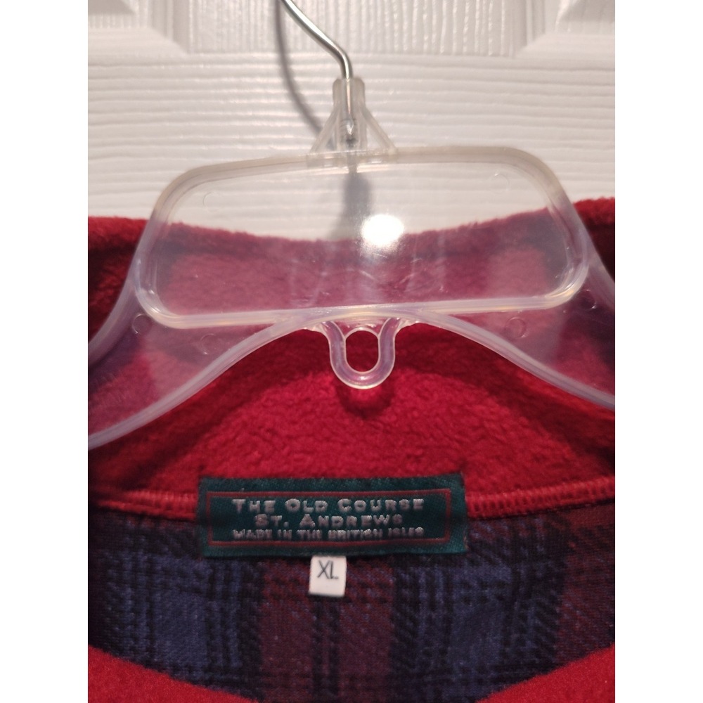 The Old Course St Andrews Swilcan Bridge Collection Red 1/4 Zip Pullover XLarge - Picture 3 of 9